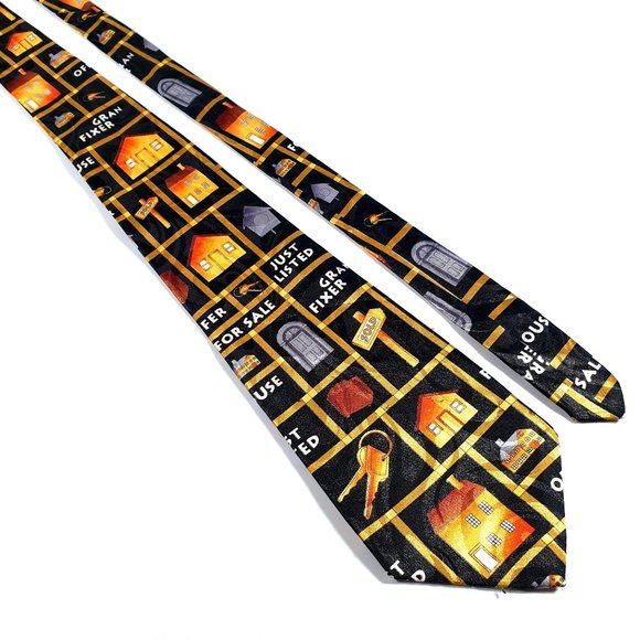 Steven Harris Mens Necktie Realtor Home Sales Rentals Office Work Casual Gift - Picture 1 of 5